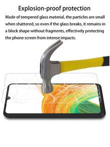 3 件装高防刮手机屏幕保护膜，兼容 OPPO，安装简便，高清清晰，无气泡，防刮、防碎，钢化玻璃屏幕保护膜，超高清礼物，适合生日/复活节/总统日/圣诞节/家人/朋友/男孩/女朋友 - 白色 - 查看 2