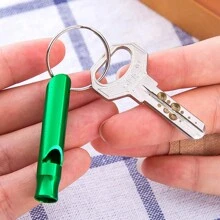3 pièces Porte-clés Multifonctionnel En Aluminium Survie D'Urgence Sifflet Avec Pour camping , Randonnée Et Extérieur Formation