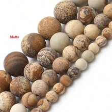 Natural Stone Round Matte Howlite Tiger Eye Turquoise Fashion Loose Spacer Beads for Jewelry Making DIY Bracelets Necklace for Women