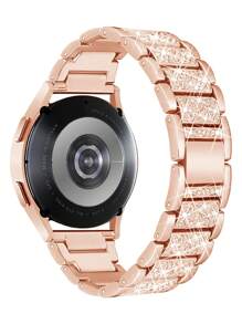 1 件三星表带女式 20 毫米闪亮水钻金属玫瑰金表带，兼容三星 Galaxy Watch 4/5/6/7- 44 毫米/40 毫米/45 毫米、Galaxy Watch Classic 4/6/7- 42 毫米/46 毫米/43 毫米/47 毫米以及所有 20 毫米宽度智能手表表带三星手表 Bamd - 玫瑰金 - 查看 5