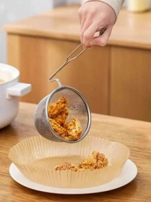 Passeoire À Nouilles / Écumoire En Fil D'acier 304 Pour La Friture, Cuillère De Cuisine Avec Crochet Pour Le Pot Chaud / Shabu Shabu / Fondue De Viande, Écumoire Avec Crochet Pour Le Pot Chaud / Shabu Shabu / Fondue De Viande