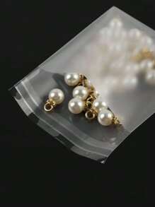 100pcs Solid Clear Packaging Bag Wedding Party Gift Bags - White - View 7