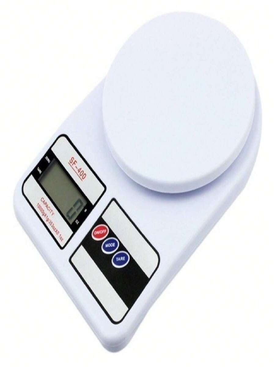 Báscula Digital De Cocina Gramera Pesa De 1 Gramo A 10 Kilos - Blanco - Ver 1
