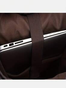 2024春夏新款男士大容量背包，大学生旅行双肩包，日式休闲时尚拼色百搭男士背包万圣节圣诞节冬季圣诞礼物男士包包旅行包书包 - 咖啡棕 - 查看 7