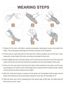 Cofoe 1 Pair 15-21mmHg Compression Socks, Open Toe Mid-Calf Socks, Thigh High Socks, Suitable For Men, Women, And Pregnant Women - Khaki - View 10