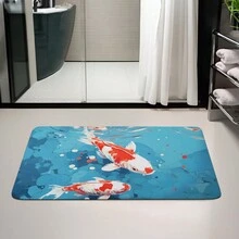 1 個水面圖案吸水矽藻土墊適用於浴室、廚房、客廳 - 彩色 - 查看 5