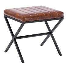 Duhome Channel-Tufted Faux Leather X Bench Dressing Room, Living Room, Bathroom