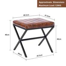 Duhome Channel-Tufted Faux Leather X Bench Dressing Room, Living Room, Bathroom
