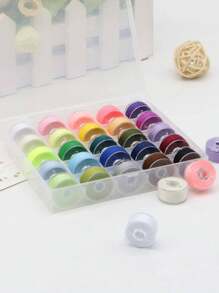 Conjunto De Carretes De Hilo De Plástico En 25 Colores/caja Para Máquina De Coser Doméstica - Multicolor - Ver 5