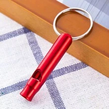 3 pièces Porte-clés Multifonctionnel En Aluminium Survie D'Urgence Sifflet Avec Pour camping , Randonnée Et Extérieur Formation