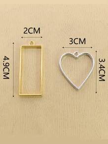 50 cái/bộ Mặt dây chuyền hình học DIY với 1 cuộn băng - Nhiều màu - Xem 6