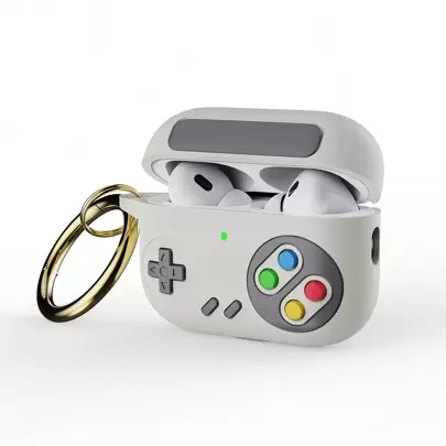 苹果游戏父亲节 1 件复古游戏机硅胶耳机盒兼容 Airpods 兼容 Airpods1/2 AirPods Pro