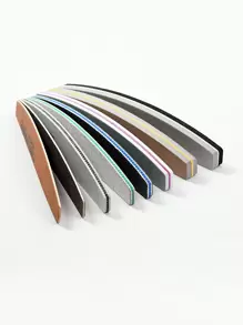 NailShine Mix Grit Nail File 80 100 150 180 240 320 Grit 8Pcs/Lot Nail File Moon Style Nail Polish File Set Waterproof Professional Nails Files Nail Sanding Block File Emery Board,Nail Supplies,Nail Tools,Nail Art Tools,Back To School,Nails,Nail Tools For Press On Nails - Multicolor - View 7