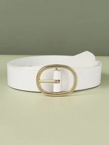 1入組女士的搭扣腰帶適用於休閒,日常使用 - 白色 - 查看 3