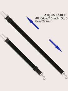 1入組黑色可伸縮寵物汽車安全帶