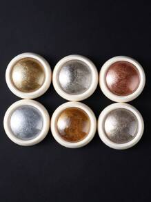 6件装金银色指甲粉颜料镜面金属摩擦美甲亮片装饰 - 金色 - 查看 10