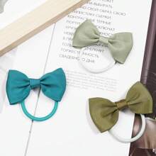 40 件/20 對女孩蝴蝶結髮帶套裝,帶螺旋和蝴蝶結鬆緊髮帶,2.75 英寸(20 對中性色和秋季色)