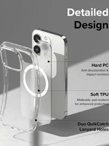 Funda transparente rígida con Aro Magnético para Celulares iPhone - iPhone 15 Pro Max - Ver 5