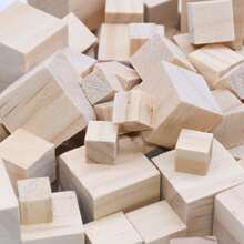 20入組/包2cmDIY方形木塊狀適用於手工材料