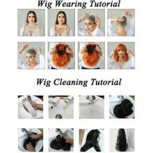 Synthetic wig head cover white gradient black long straight hair wig cosplay wig 26 inch gradient long straight hair
