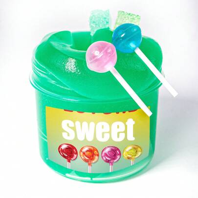 6oz/175ml 手工果凍模擬食品系列-棒棒糖,可拉伸、可壓縮的成人減壓玩具,柔軟且不粘