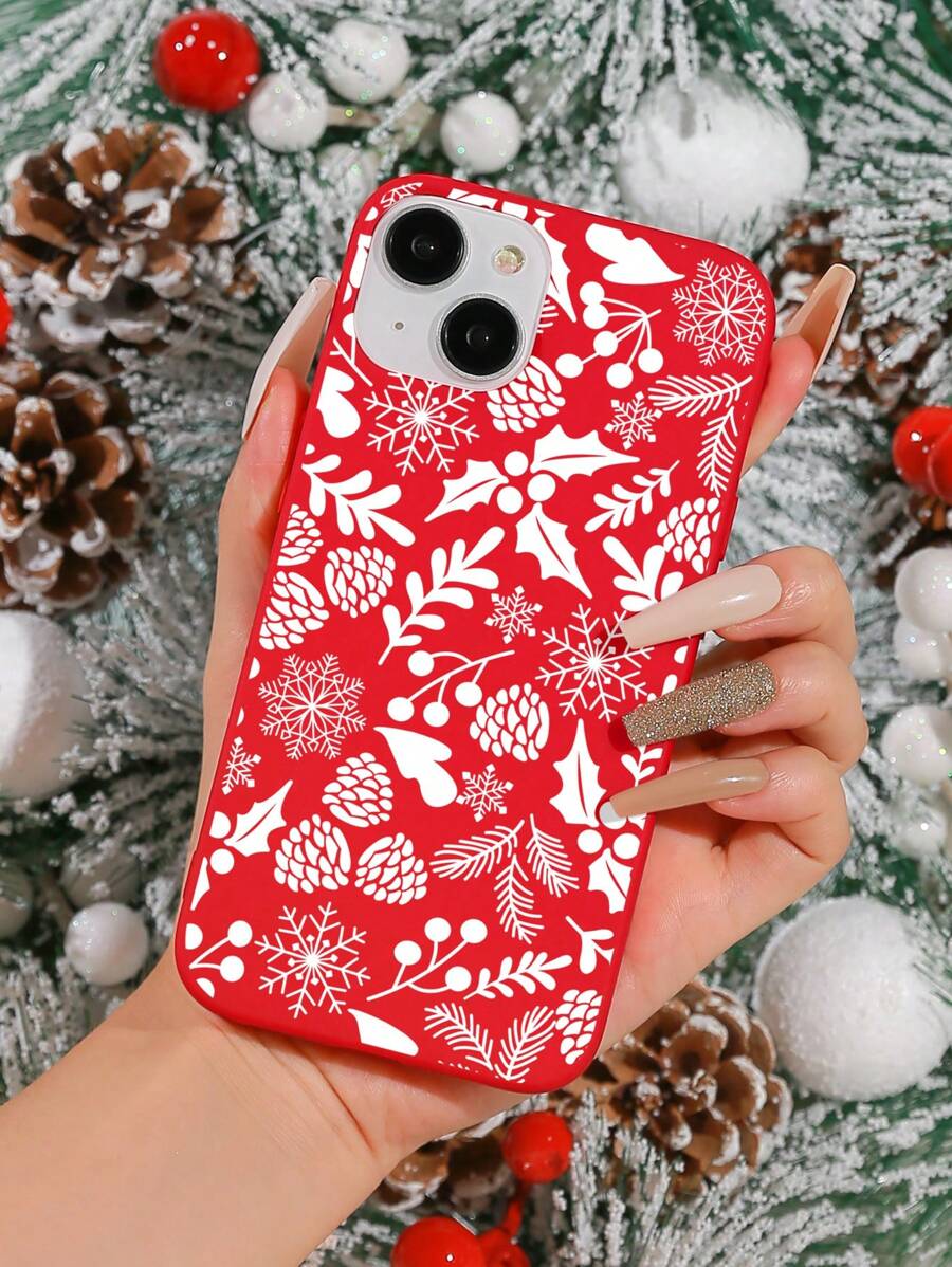 1 Miếng Vẽ bằng tay Giáng sinh Quả thông In Ốp lưng & bao da điện thoại Tương thích với iPhone - Nhiều màu - Xem 1