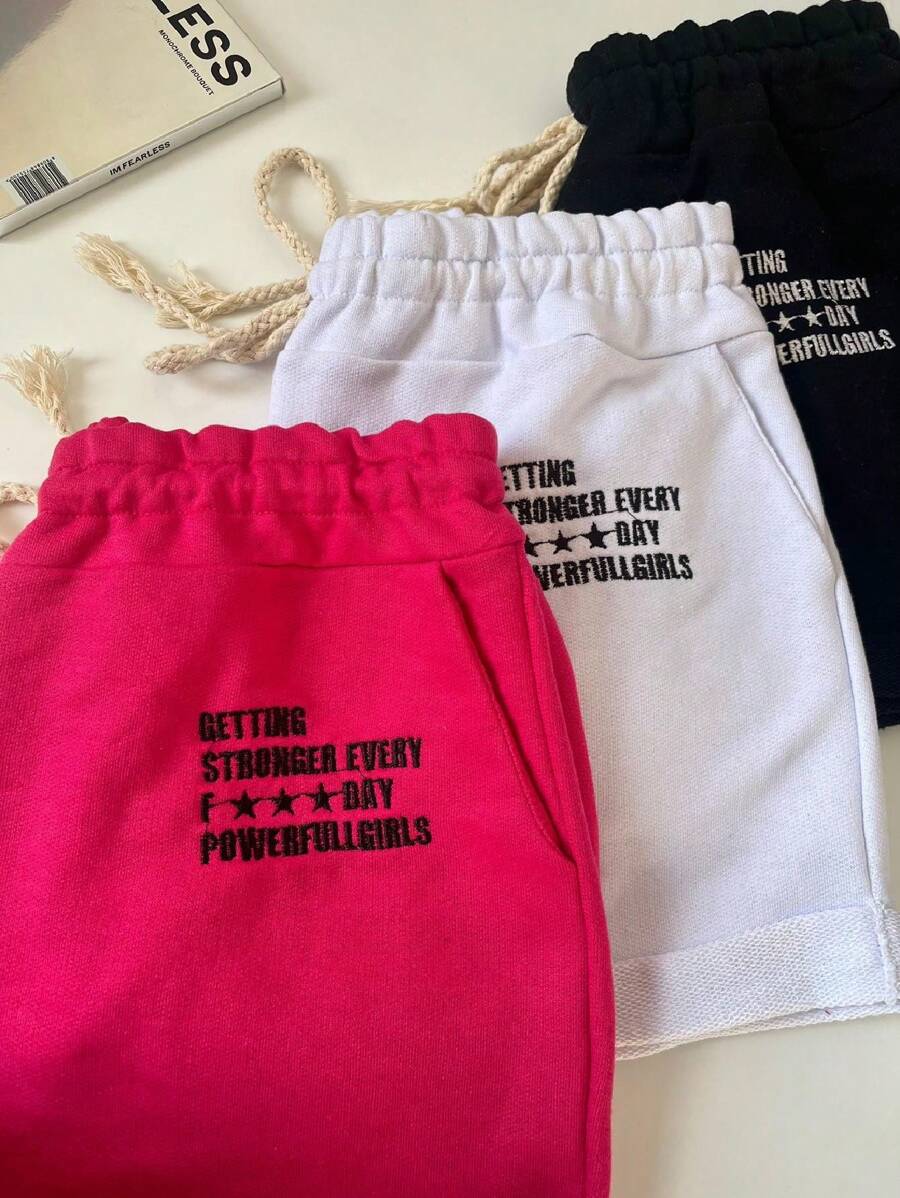 Women Shorts - 玫紅色 - 查看 1