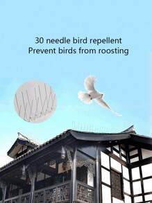 12入組防鳥刺,防止鳥害,適用於家庭花園,尤其適用於戶外屋頂/陽台/果園和家庭使用 - 銀色 - 查看 7