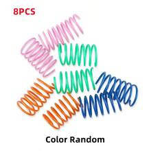 8 Piezas Juguetes De Plástico Para Gato Con Resorte, Juguete Saltarín Para Gato Mascota, Colores Al Azar - Multicolor - Ver 3