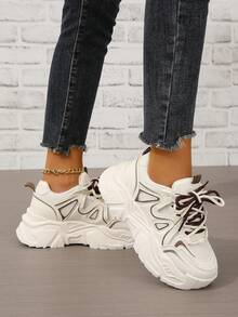 Giày Thể thao Nêm Nữ - Màu be - Xem 3