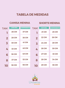 Kit 10 Peças de Roupas Infantil Menina Feminino Verão - 5 Camisetas + 5 Bermudas