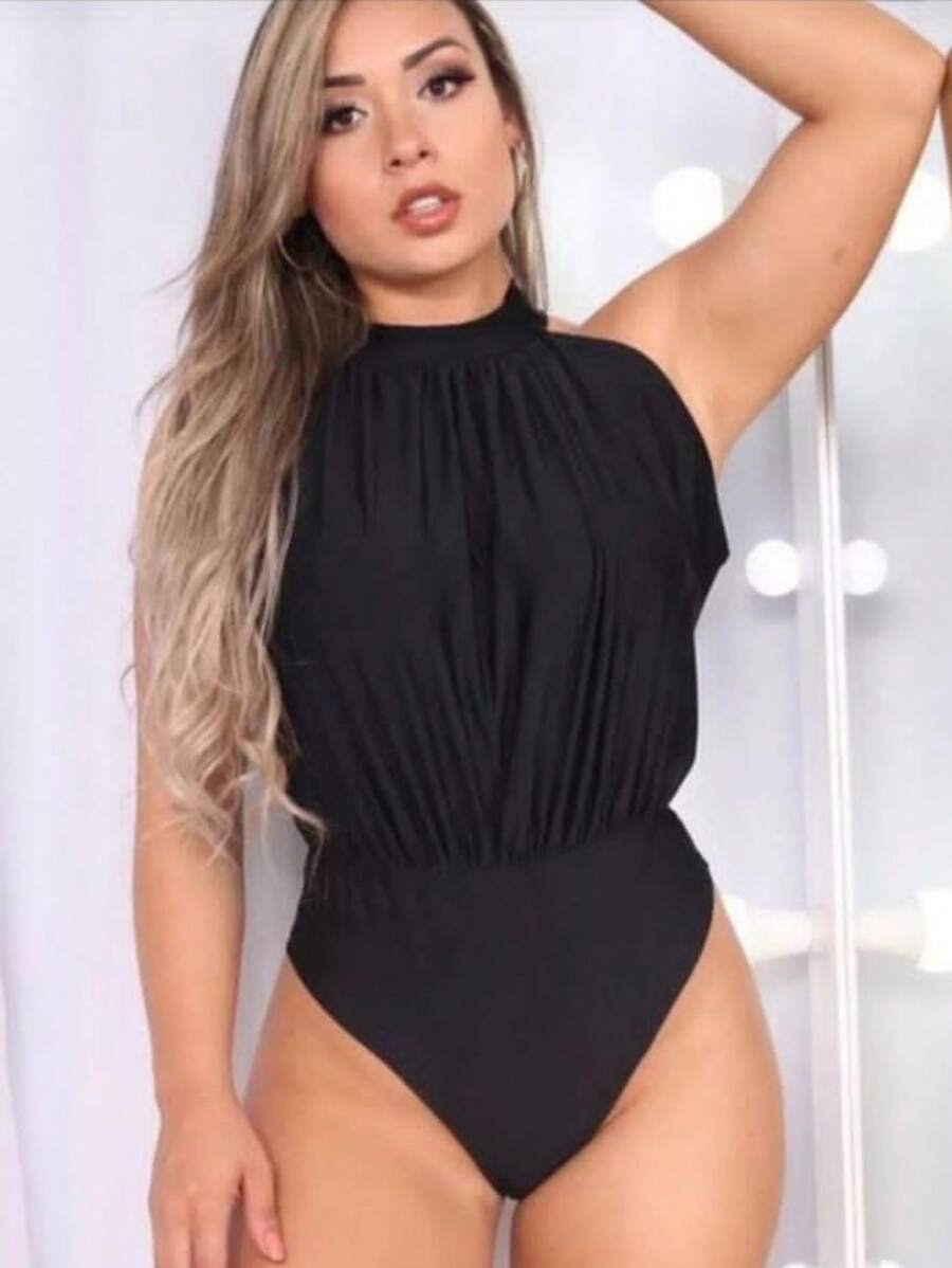 Women Bodysuits - 黑色 - 查看 1