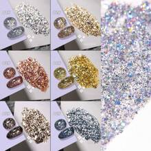 Esmalte De Uñas En Gel Rs Nail Reflective Glitter, 9g De Purpurina Holográfica De Invierno Aotoñal, Brillo De Diamante, Plata, Oro, Led Uv, Manicura Remojable Para Mujer Y Niñas