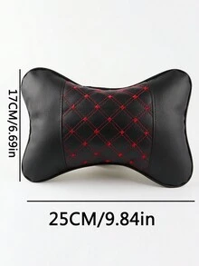 1入黑紅色汽車頸枕,汽車頸托,四季通用汽車座椅靠頭,辦公椅沙發床裝飾汽車頭部頸部支撐枕頭