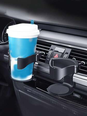 1pc Car Cup Holder With Cooling Function For Air Vent Mounting, Suitable For Coffee And Cold Beverage Storage