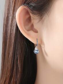 AETOLIA 1 Set aus Halskette und Ohrrringen, modischer Hochzeitsschmuck Set aus 925er Silber mit edlem rosa Zirkonia Stein, passend für Frauen zum Tragen an Dates oder zur Hochzeit