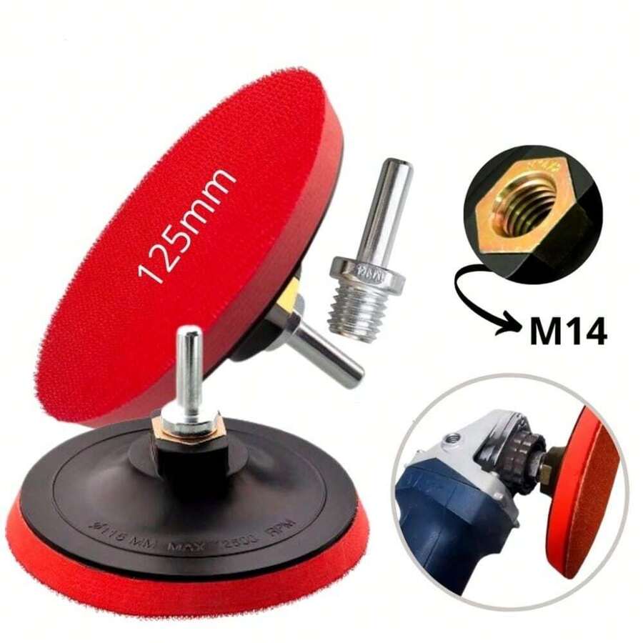 Suporte P/ Disco De Lixa Com Adaptador Para Furadeira Pronta Entrega - Preto - Visão 1