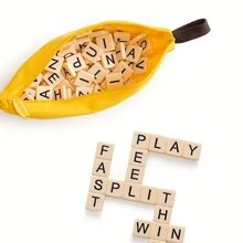 1/2 Set Bananagrams: Award-Winning Word And Language Game, Suitable For Family Fun, Holiday Gift, Party Supplies, New Year Gift, New Year Game