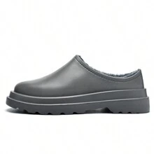Men's Grey Eva Winter Thermal Lined Waterproof Home Slippers For Warmth