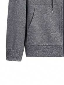 男士連帽運動衫和sweatpants運動長褲套裝,健身衣,運動服 - 灰色 - 查看 3