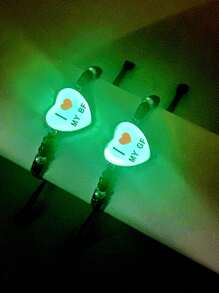 ATLVXJL 2 件/套情侣在黑暗中成长我爱我的男朋友和我爱我的女朋友简约装饰魅力针织手链情人节礼物，妈妈，母亲，母亲节，礼物