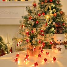 1pc 2m/10 Led Red Bell Shaped Lights String For Christmas Decoration & Festival Lighting - Yellow - View 4