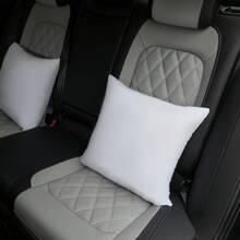 1pc 3d Solid Color Throw Pillow Core For Indoor Decoration, For Car Sofa Cushion Pad - White - View 9