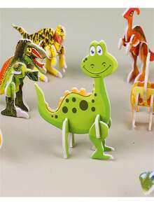 10 Piezas Rompecabezas De Papel Tridimensional 3d, Rompecabezas De Cuerpo De Dinosaurio, Rompecabezas Creativo De Insecto, Patrón Aleatorio - Dinosaurio - Ver 6
