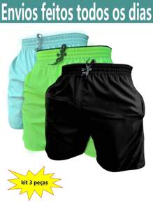 Men Shorts - Lime Green - View 2