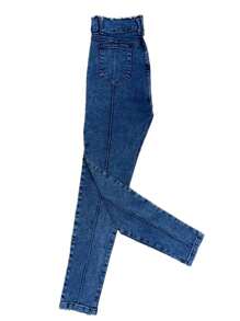 Pantalon tubo con raya en medio - Lavado ligero - Ver 3