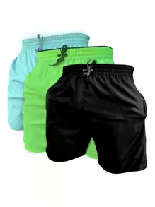 Men Shorts - Lime Green - View 3