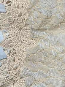 性感內衣彈性天鵝絨蕾絲性感背心迷你洋裝1件 - 黑色 - 查看 6