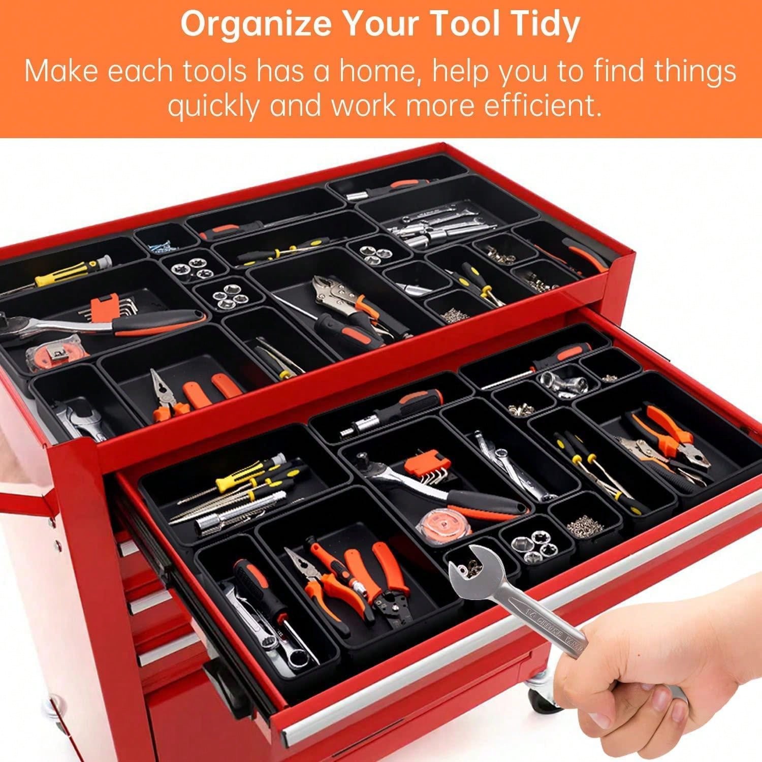 45 Packs Tool Box Organizer Tray Divider, Toolbox Desk Drawer Organizer
