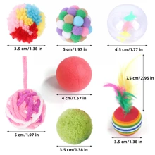 11入組聖誕貓玩具套裝,包括貓戲棒,互動式貓玩具 - 彩色 - 查看 8